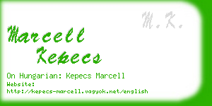 marcell kepecs business card